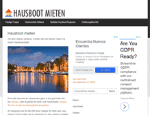 Tablet Screenshot of hausbootmieten.net